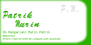 patrik murin business card